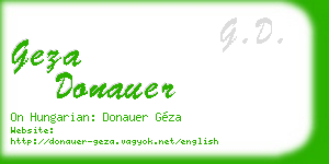 geza donauer business card